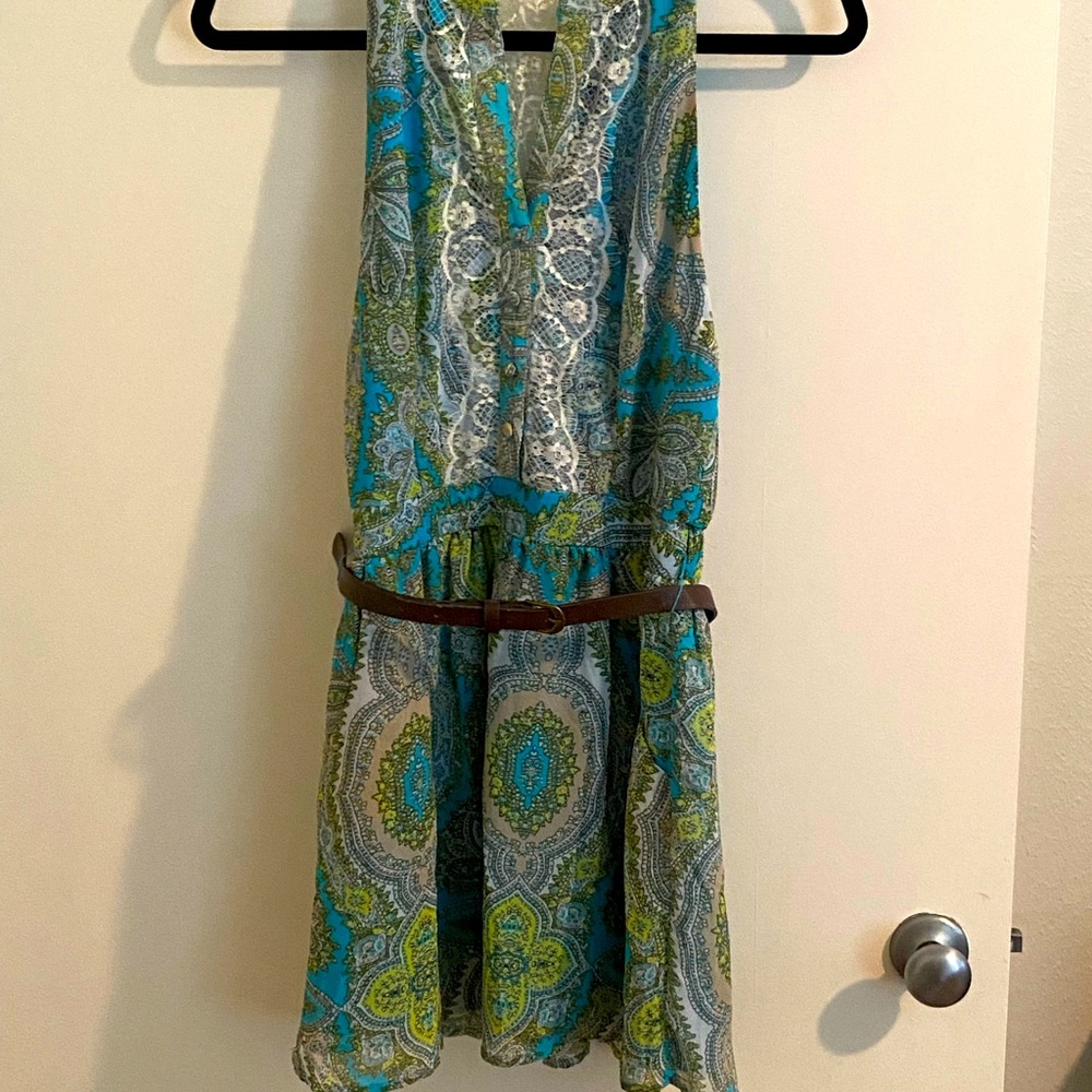 Lace razor back, paisley summer dress